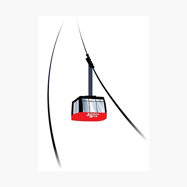 Aperçu de l'œuvre Jackson Hole téléphérique leewarddesign créée et vendue par leewarddesign.