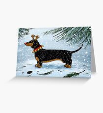 Ein sehr Dachsie Weihnachten Grußkarte
