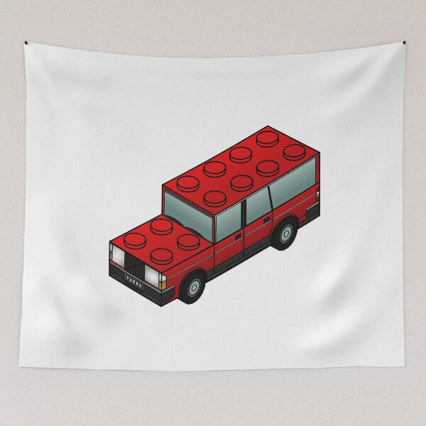 Item preview, turbobrick wagon - red vector designed and sold by humanmetronome.