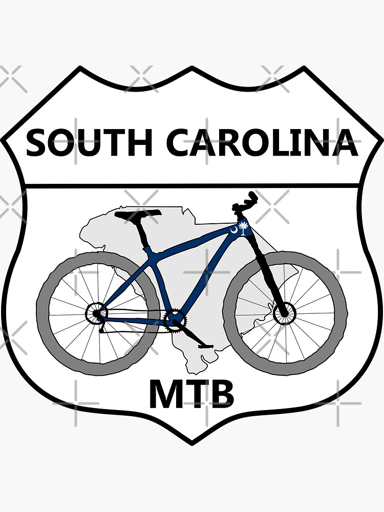 Thumbnail 3 of 3, Sticker, South Carolina MTB designed and sold by BillGulino-1.