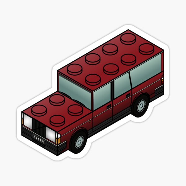 Item preview, turbobrick wagon - burgundy vector designed and sold by humanmetronome.