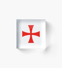 Templar Cross Symbol Acrylic Block