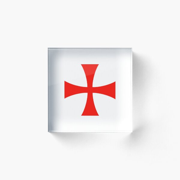 Templar Cross Symbol Acrylic Block