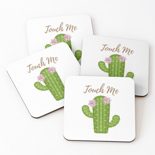 Item preview, Tócame la planta de cactus verde espinosa. Divertida planta de cactus con flores rosas. designed and sold by silviaol.