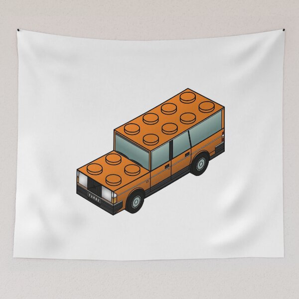 Item preview, turbobrick wagon - yellow vector designed and sold by humanmetronome.