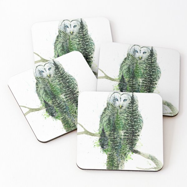 Item preview, Barred Owl Watercolor painting by Elena Markelova designed and sold by Elena Markelova.