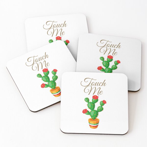Item preview, Tócame la planta de cactus verde espinosa en la maceta. Divertida planta de cactus con flores rojas. designed and sold by silviaol.