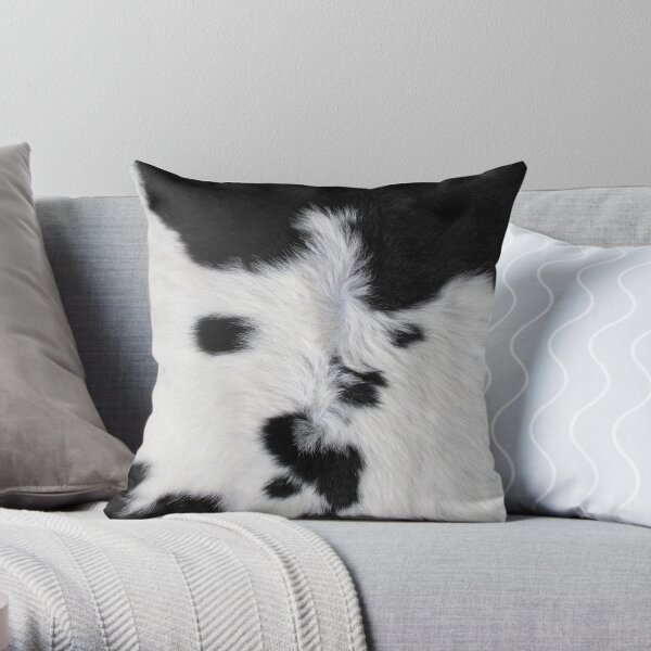 Cowhide Patch Throw Pillow