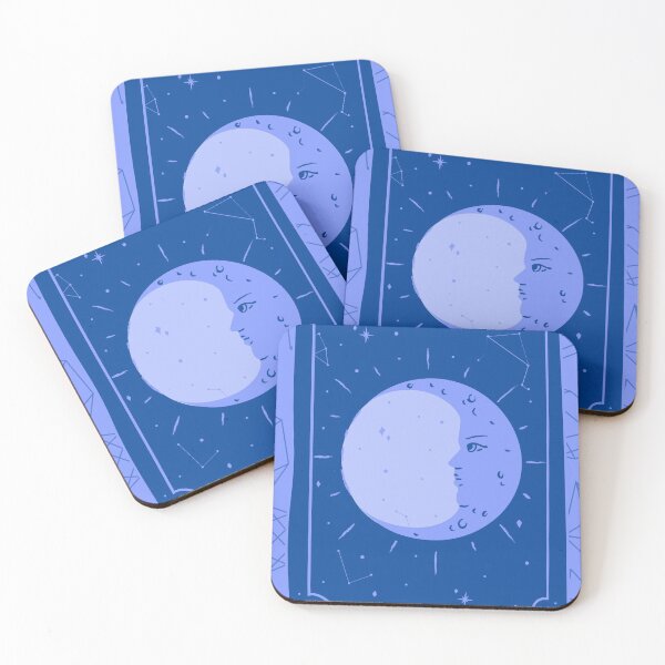 Aperçu de l'œuvre La carte de tarot de la lune et le graphique de cristaux créée et vendue par WonderfulHumans.