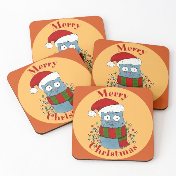 Item preview, Awkward Merry Christmas Cat designed and sold by Mvcias.