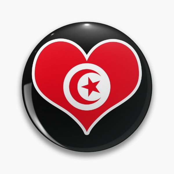 Item preview, Tunisia Flag Heart designed and sold by PKHalford.