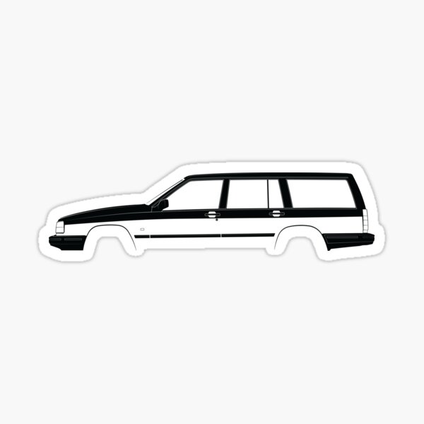 ADHESIVE STICKER AUTOCOLLANT AUFKLEBER VINTAGE VOLVO 740 GLE 14X8 cm RARE