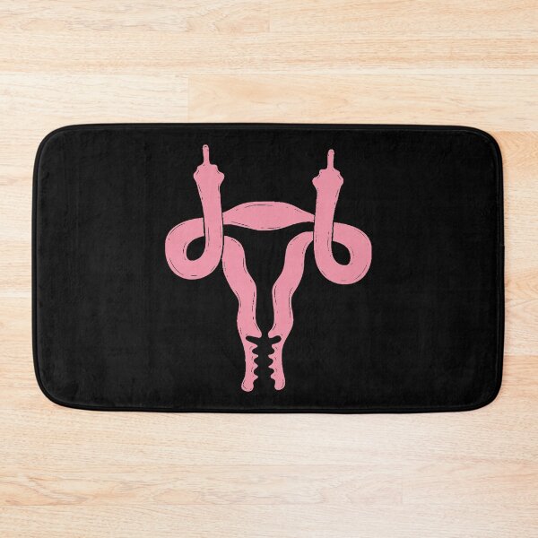 Item preview, Uterus shows middle finger feminist gift designed and sold by Tattoohouse.