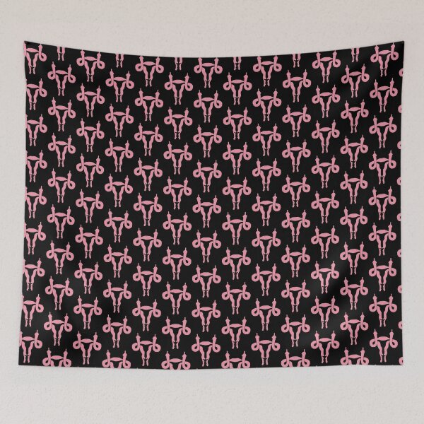 Item preview, Uterus shows middle finger feminist gift designed and sold by Tattoohouse.