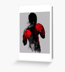 Tarjeta de felicitación Delantero: Boxeo, Muay Thai Kickboxing, MMA T-shirt