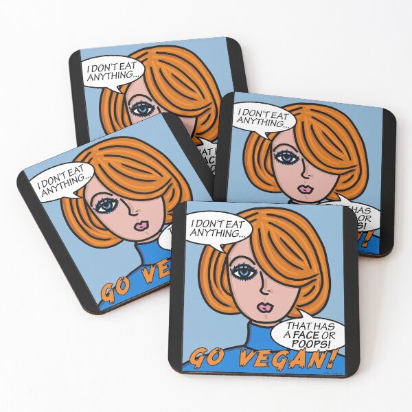 Item preview, I Don't Eat Anything That Has A Face or Poops Go Vegan designed and sold by Lois Eastlund.
