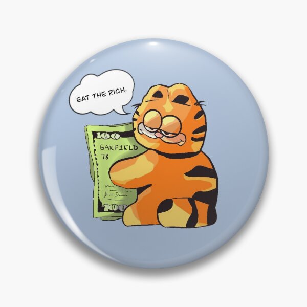 Item preview, garfield eat the rich speech bubble designed and sold by mckim.