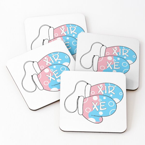 Item preview, Trans Pride Pronoun Mittens Xe/Xir designed and sold by BiOurPride.