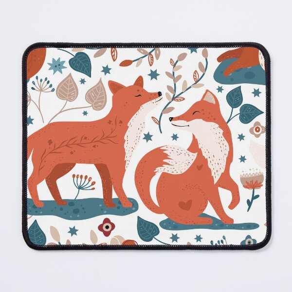 Item preview, Red Fox and Flora Print  designed and sold by Dollfacedesign.