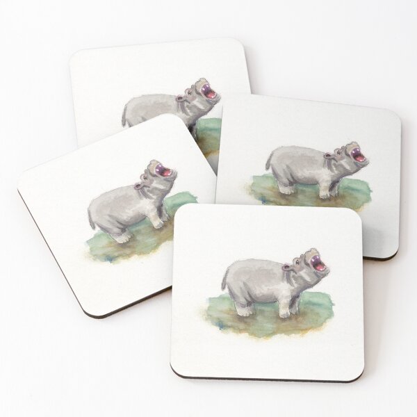Item preview, teething baby hippo designed and sold by ansho.