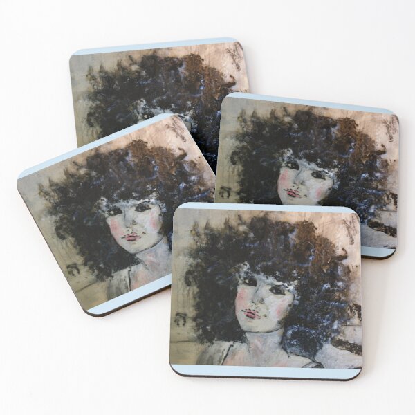 Item preview, Dark Eyed Woman Original Abstract Portrait Art designed and sold by Marianne Madson.