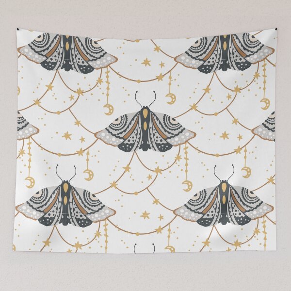 Item preview, Large Boho Butterfly and Star Print  designed and sold by Dollfacedesign.
