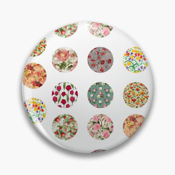 Item preview, Vibrant Mixed Round Shaped Blooming Flowers Colorful Florals designed and sold by silviaol.