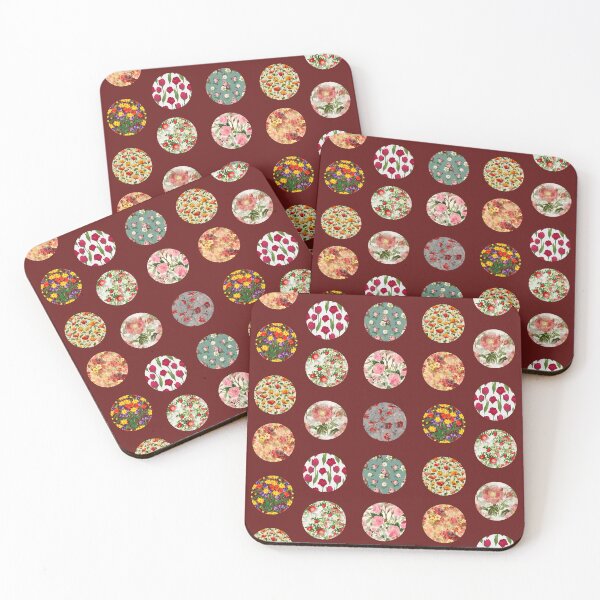 Item preview, Vibrant Mixed Round Shaped Blooming Flowers Colorful Florals designed and sold by silviaol.