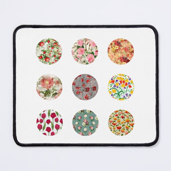Item preview, Vibrant Mixed Round Shaped Blooming Flowers Colorful Florals designed and sold by silviaol.