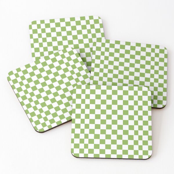 Item preview, COLOR OF THE YEAR 2017 GREENERY - CHECKERBOARD- GREENERY -GREEN AND WHITE STRIPES designed and sold by ozcushions.