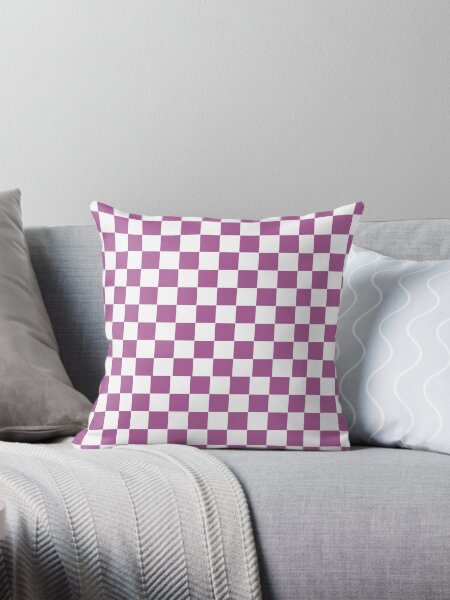 Item preview,  COLOR OF THE YEAR 2014 RADIANT ORCHID - CHECKERBOARD - PINK AND WHITE CHECK designed and sold by ozcushions.