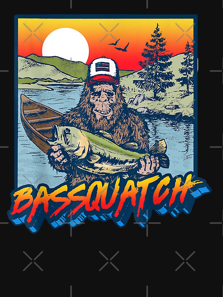 Bassquatch! Funny Bass Fishing Sasquatch Retro 80s Fisherman T-Shirt Zipped  Hoodie for Sale by BaseLance