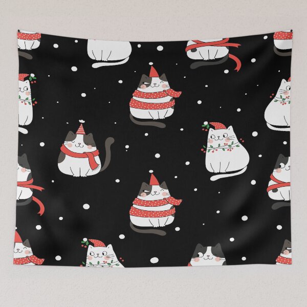 Item preview, Cat Snow Christmas Winter designed and sold by ELAB27.