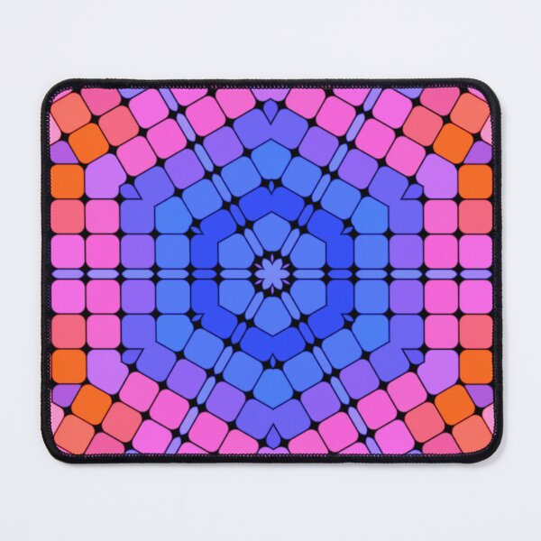 Item preview, Geometric Kaleidoscope Blue and Pink designed and sold by WormholeOrbital.