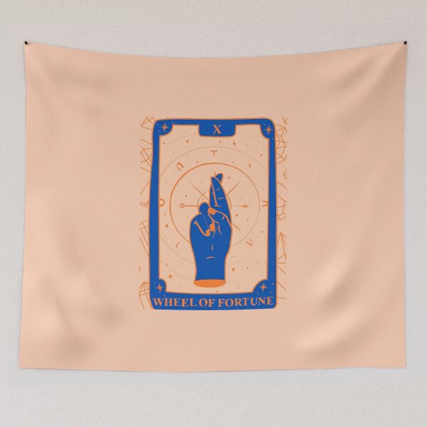 Item preview, The Wheel of Fortune Tarot Card and Crystals Graphic designed and sold by WonderfulHumans.