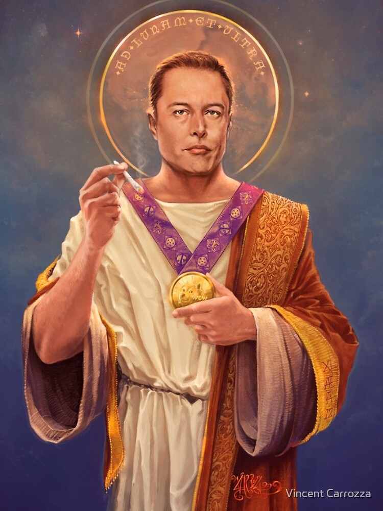 Saint Elon of Musk, Elon Musk Original Religious Painting iPhone Case