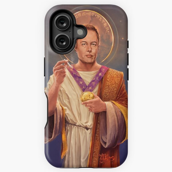 Item preview, Saint Elon of Musk, Elon Musk Original Religious Painting designed and sold by Vincent Carrozza.