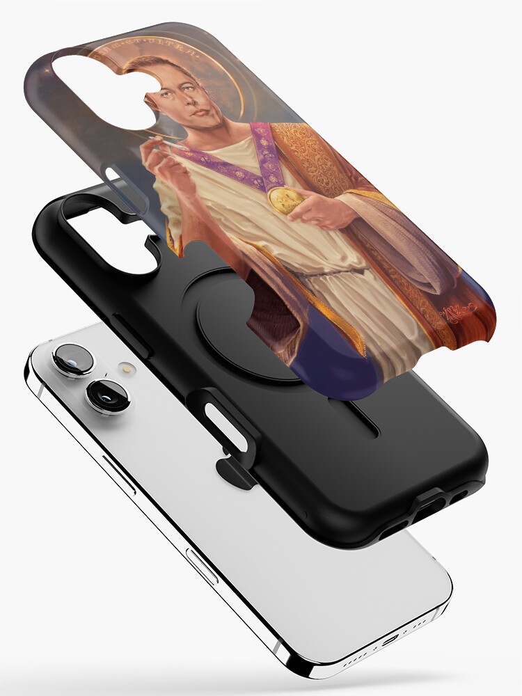 Saint Elon of Musk, Elon Musk Original Religious Painting iPhone Case