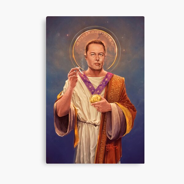 Saint Elon of Musk - Elon Musk Original Religious Painting Canvas Print