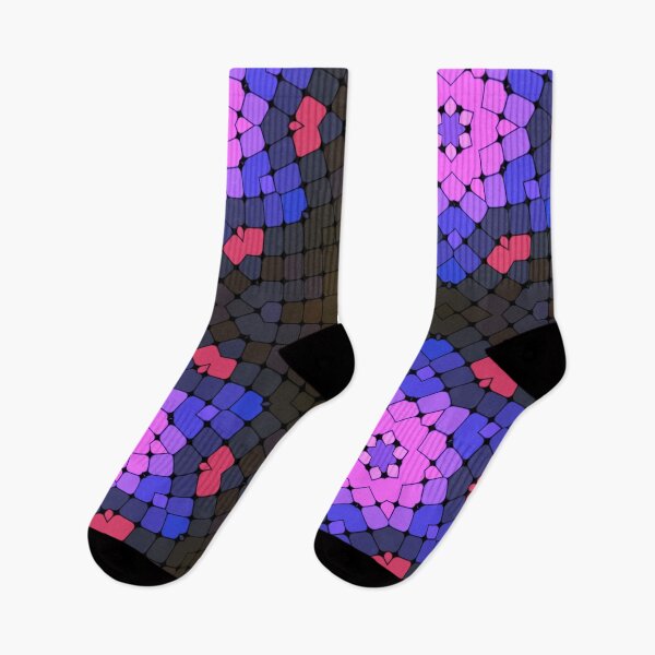 Item preview, Geometric Kaleidoscope Pink Blue and Red designed and sold by WormholeOrbital.