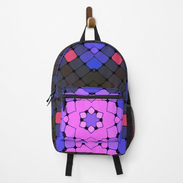 Item preview, Geometric Kaleidoscope Pink Blue and Red designed and sold by WormholeOrbital.