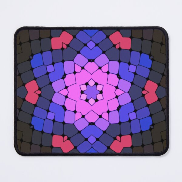 Item preview, Geometric Kaleidoscope Pink Blue and Red designed and sold by WormholeOrbital.