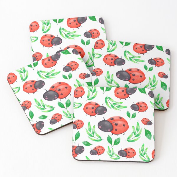 Item preview, Ladybird Leaf Watercolor designed and sold by SiouxLove.