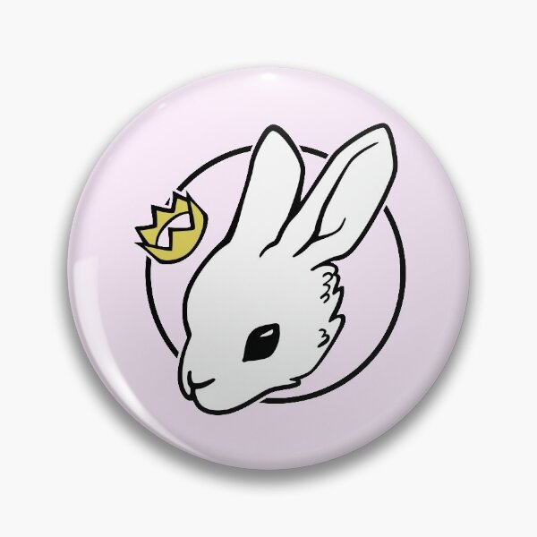 Item preview, Fluffy White Rabbit With A Crown - for white or light background designed and sold by ShyOwlet.