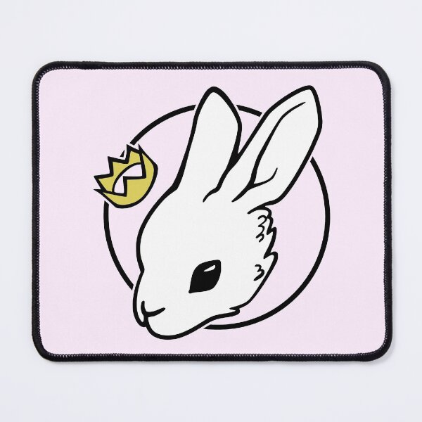 Item preview, Fluffy White Rabbit With A Crown - for white or light background designed and sold by ShyOwlet.