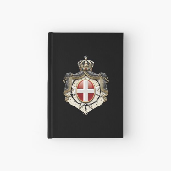 Sovereign Military Order of Malta Coat of Arms over Black Velvet Hardcover Journal