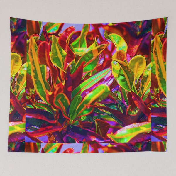 Item preview, Abstract Bright and Colorful Leaves. Vibrant Green, Red, Purple Leaves designed and sold by silviaol.