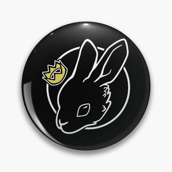 Item preview, Crowned Little Black Rabbit - for black or dark background designed and sold by ShyOwlet.