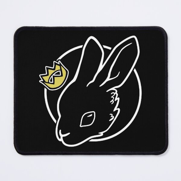 Item preview, Crowned Little Black Rabbit - for black or dark background designed and sold by ShyOwlet.