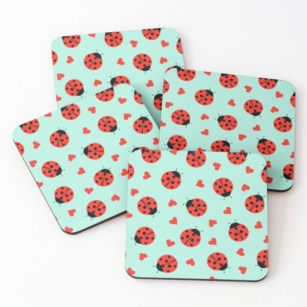 Item preview, Cute Ladybug And Hearts Seamless designed and sold by ConcorStore.